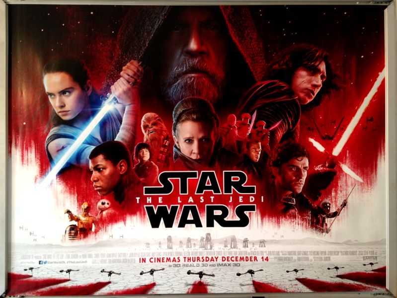 Cinema Poster: STAR WARS THE LAST JEDI 2017 (Final Quad) Mark Hamill
