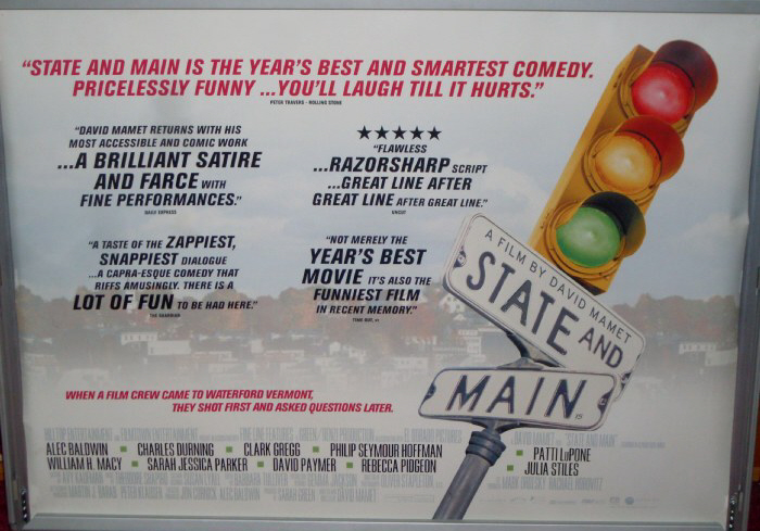 STATE AND MAINE: UK Quad Film Poster