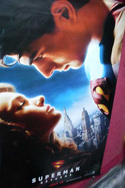 Cinema Banner: SUPERMAN RETURNS 2006 (Lois & Superman large) Brandon Routh Kevin Spacey 