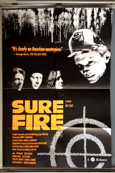 Cinema Poster: SURE FIRE 1990 (One Sheet) Tom Blair Kristi Hager Robert Ernst