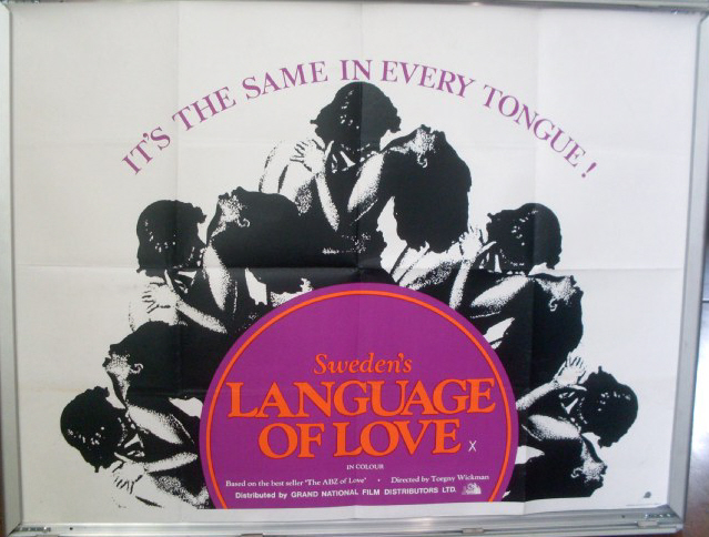 Cinema Poster: SWEDEN'S LANGUAGE OF LOVE 1969 (Quad) Torgny Wickman Inge Hegeler