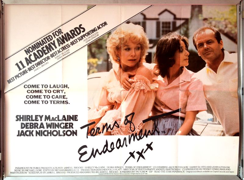 Cinema Poster: TERMS OF ENDEARMENT 1984 (Quad) Jack Nicholson Debra Winger
