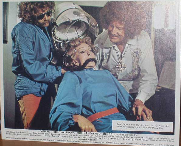 THEATRE OF BLOOD: Lobby Card (Under Hairdryer)