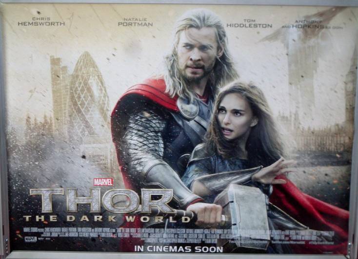 Cinema Poster: THOR THE DARK WORLD 2013 (Second Quad) Chris Hemsworth Idris Elba