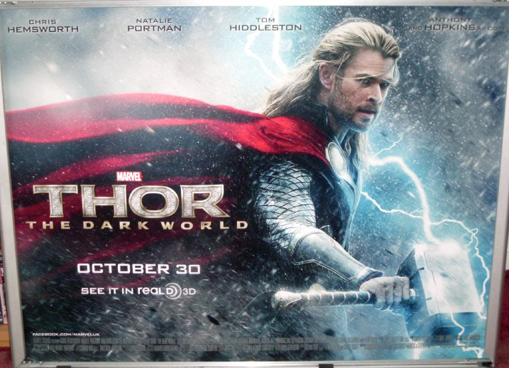 Cinema Poster: THOR THE DARK WORLD 2013 (First Quad) Chris Hemsworth Idris Elba