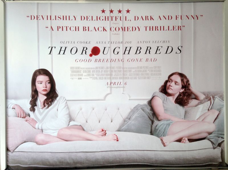 Cinema Poster: THOROUGHBREDS 2018 (Quad) Olivia Cooke Anton Yelchin 