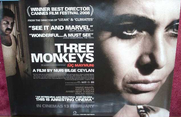 THREE MONKEYS: Main UK Quad Film Poster