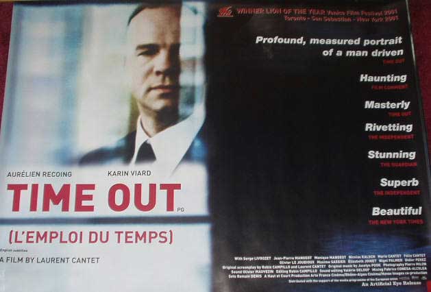 TIME OUT: Main UK Quad Film Poster