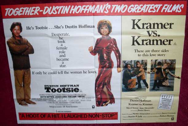 Cinema Poster: TOOTSIE/KRAMER VS KRAMER 1982 (Double Bill Quad)