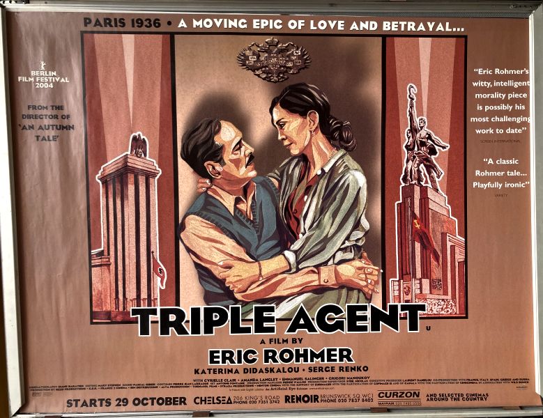 Cinema Poster: TRIPLE AGENT 2004 (Quad) ric Rohmer Katerina Didaskalou Serge Renko