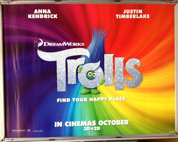 Cinema Poster: TROLLS 2016 (Advance Quad) Justin Timberlake Anna Kendrick
