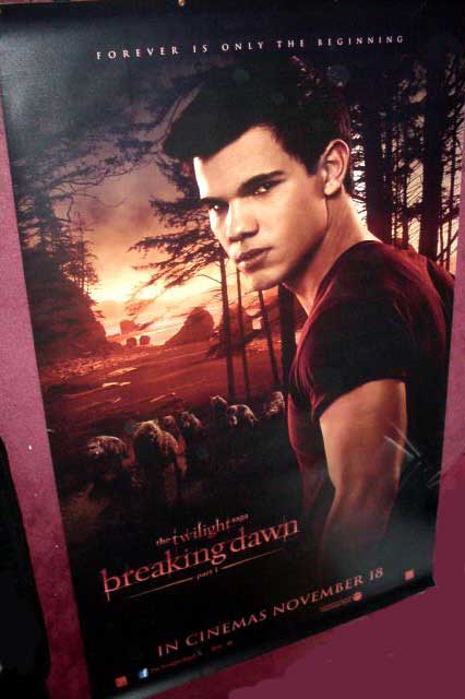 TWILIGHT SAGA BREAKING DAWN PART 1: Taylor Lautner Cinema Banner