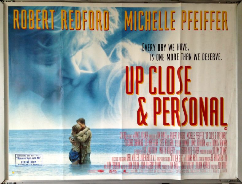 Cinema Poster: UP CLOSE AND PERSONAL 1996 (Quad) Robert Redford