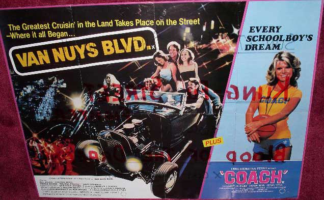 VAN NUYS BLVD./COACH: Double Bill UK Quad Film Poster