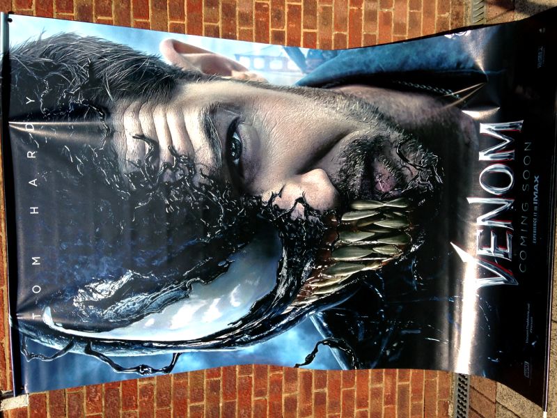 Cinema Banner: VENOM 2018 Tom Hardy Michelle Williams Riz Ahmed Cinema Banner: VENOM 2018 Tom Hardy Michelle Williams Riz Ahmed