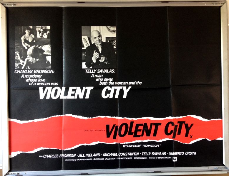 Cinema Poster: VIOLENT CITY 1970 (Quad) Charles Bronson Jill Ireland
