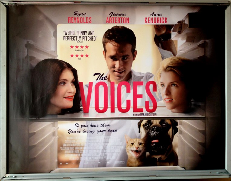Cinema Poster: VOICES, THE 2015 (Quad) Ryan Reynolds Gemma Arterton Anna Kendrik