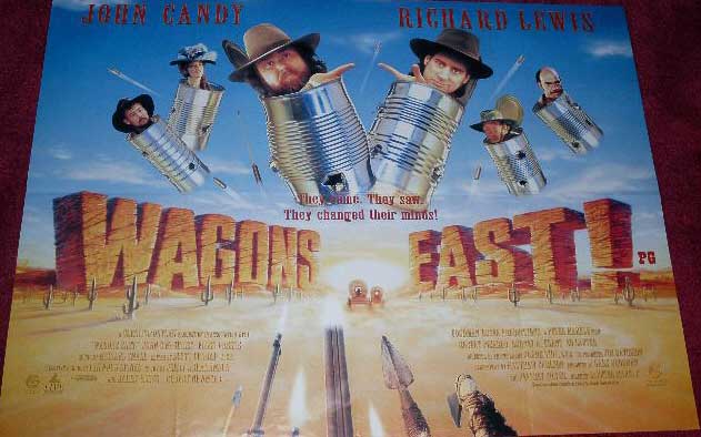 WAGONS EAST!: Main UK Quad Film Poster