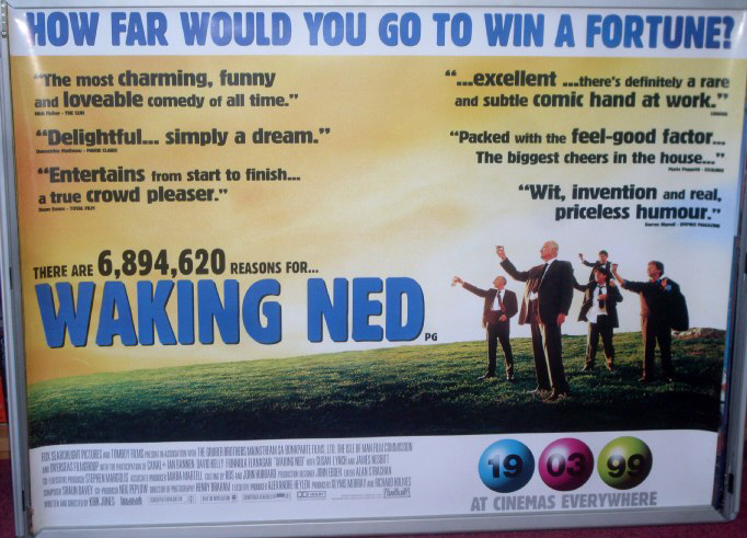 WAKING NED: Review UK Quad Film Poster