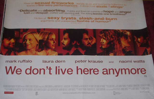 WE DON'T LIVE HERE ANYMORE: Main UK Quad Film Poster