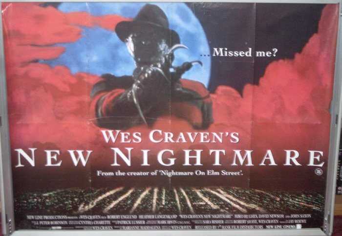 WES CRAVEN'S NEW NIGHTMARE: Main UK Quad Film Poster