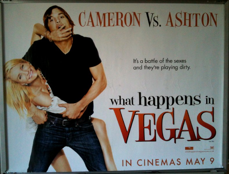 WHAT HAPPENS IN VEGAS: Main UK Quad Film Poster