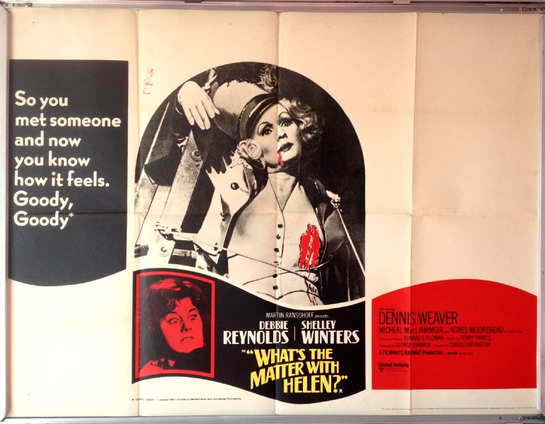 Cinema Poster: WHAT'S THE MATTER WITH HELEN? 1971 (Quad) Debbie Reynolds