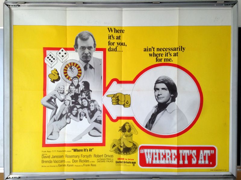 Cinema Poster: WHERE IT'S AT 1969 (Quad) David Janssen Rosemary Forsyth