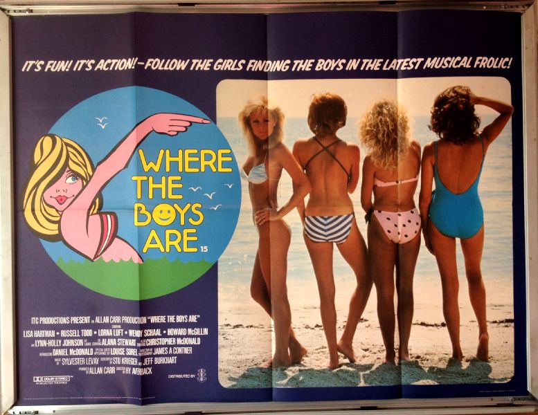 Cinema Poster: WHERE THE BOYS ARE 1984 (Quad) Lisa Hartman Lorna Luft