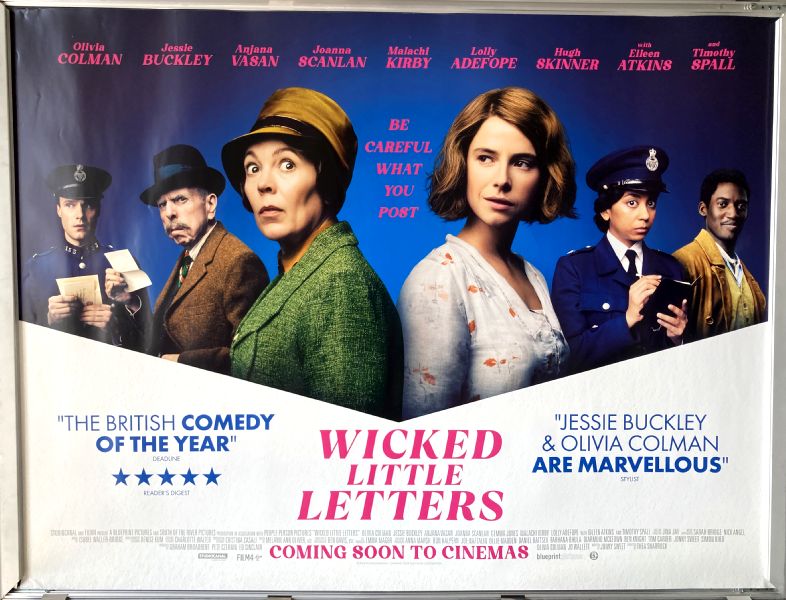 Cinema Poster: WICKED LITTLE LETTERS 2024 (Quad) Jessie Buckley Olivia Colman