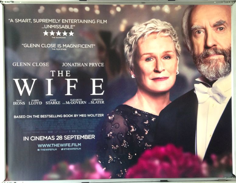 Cinema Poster: WIFE, THE 2018 (Quad) Christian Slater Glenn Close Jonathan Pryce 