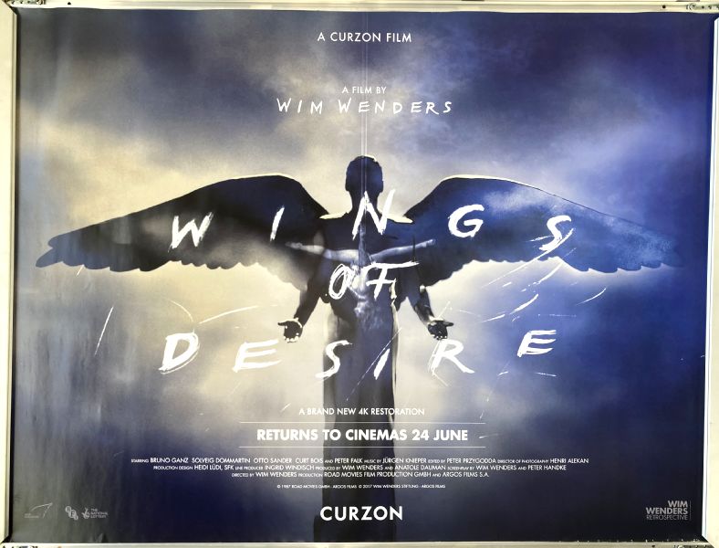 Cinema Poster: WINGS OF DESIRE 1987 (2022 4K Rerelease Quad) Wim Wenders Bruno Ganz