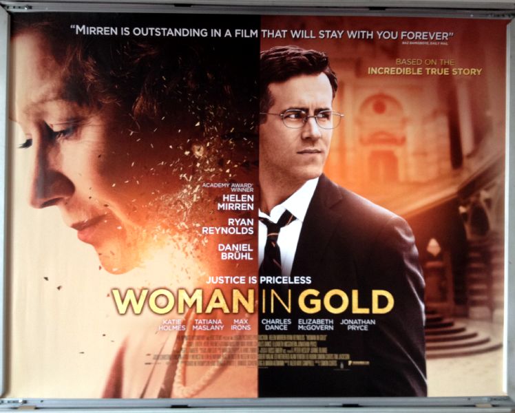 Cinema Poster: WOMAN IN GOLD 2015 (Main Quad) Helen Mirren Ryan Reynolds