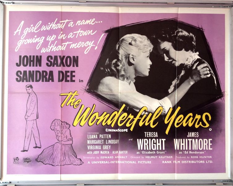 Cinema Poster: WONDERFUL YEARS, THE 1959 (Quad) John Saxon Sandra Dee