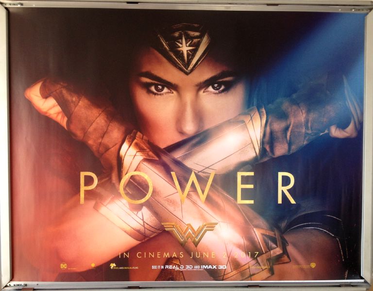 Cinema Poster: WONDER WOMAN 2017 (Power Quad) Gal Gadot Chris Pine