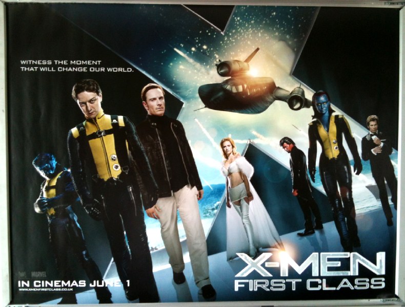 Cinema Poster: X-MEN FIRST CLASS (Dark Blue Quad) Michael Fassbender Cinema Poster: X-MEN FIRST CLASS (Dark Blue Quad) Michael Fassbender