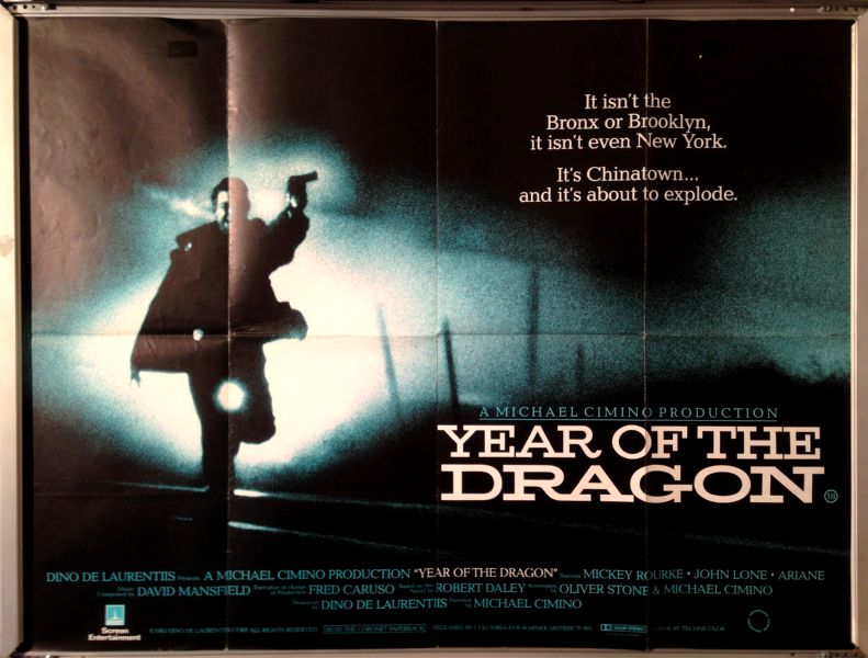 Cinema Poster: YEAR OF THE DRAGON 1985 (Quad) Mickey Rourke Michael Cimino Cinema Poster: YEAR OF THE DRAGON 1985 (Quad) Mickey Rourke Michael Cimino