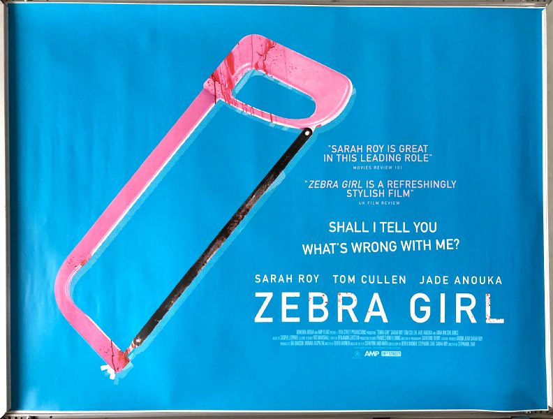 Cinema Poster: ZEBRA GIRL 2022 (Quad) Tom Cullen Sarah Roy Jade Anouka